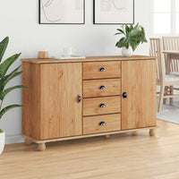 vidaXL Buffet ASKIM 133,5 x 40 x 79 cm Madeira de pinho maciça