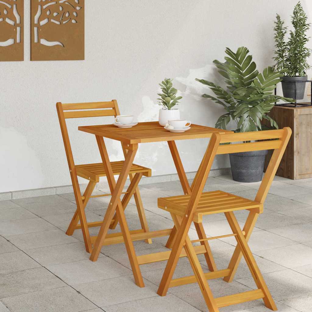 vidaXL Mesa de Jardim Natural 60 x 60 x 72 cm Madeira Sólida de Acácia