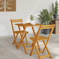 vidaXL Mesa de Jardim Natural 60 x 60 x 72 cm Madeira Sólida de Acácia