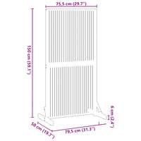 vidaXL Protetor de Privacidade Castanho 79.5 x 50 x 110 cm