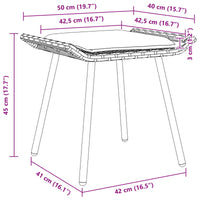 vidaXL Banquinho de Jardim 2 pcs Natura 50 x 40 x 45cm Aço