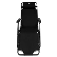 vidaXL Cadeira de Jardim Preto tecido