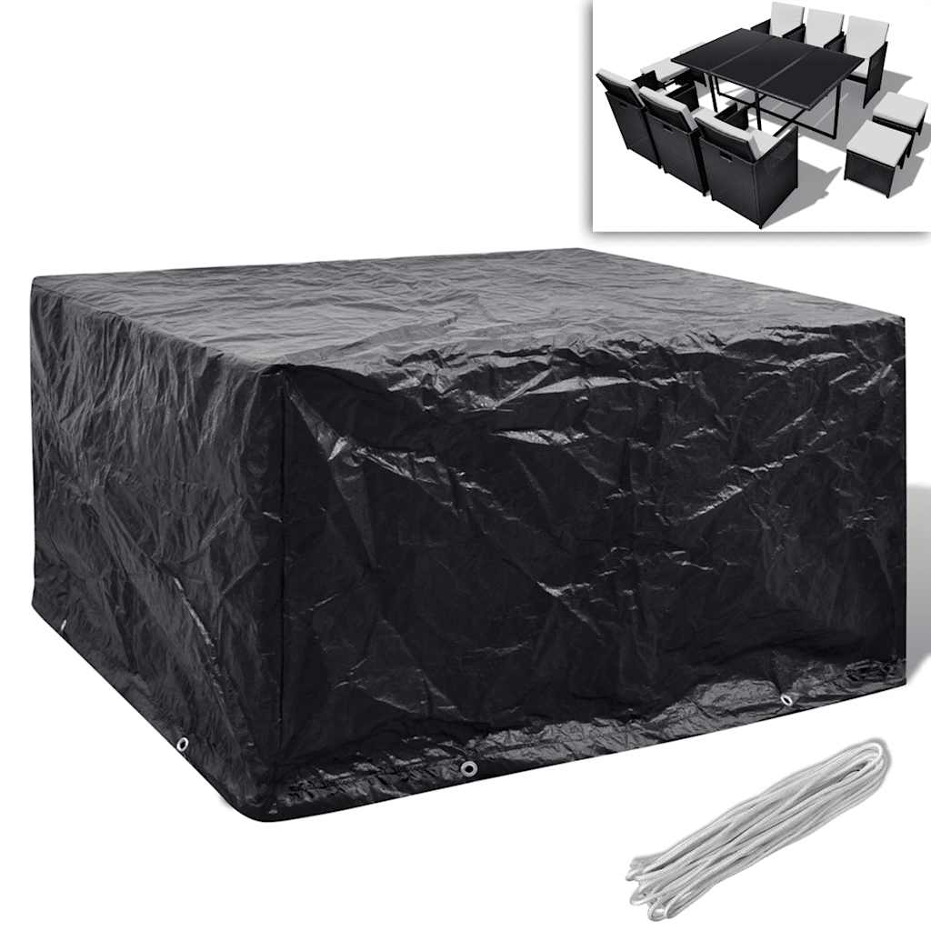 vidaXL Conjunto capas p/ mobiliário jardim 2 pcs 8 ilhós 113x113 cm