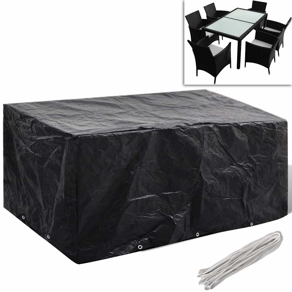 vidaXL Conjunto capas p/ mobiliário jardim 2 pcs 8 ilhós 113x113 cm