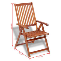 vidaXL 7 pcs conjunto de jantar exterior madeira acácia maciça