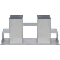 vidaXL Auxiliares de empilhamento de lenha 4 pcs aço prateado