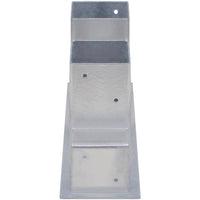 vidaXL Auxiliares de empilhamento de lenha 4 pcs aço prateado