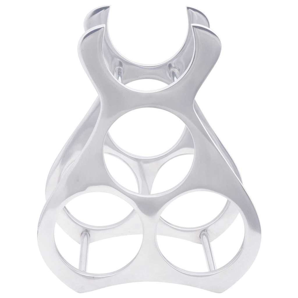 vidaXL Escorredor de Vinho Prateado 23 x 14 x 28 cm Alumínio