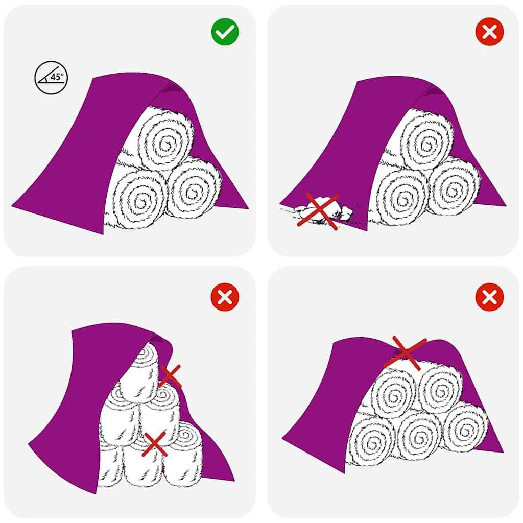 vidaXL Lona de palheiro 9,8x6 m 140 g/m² Polipropileno