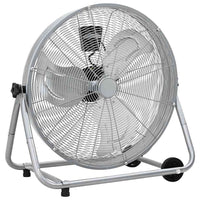 vidaXL Ventilador de tambor com roda Prateado 73 x 42 x 70 cm Alumínio