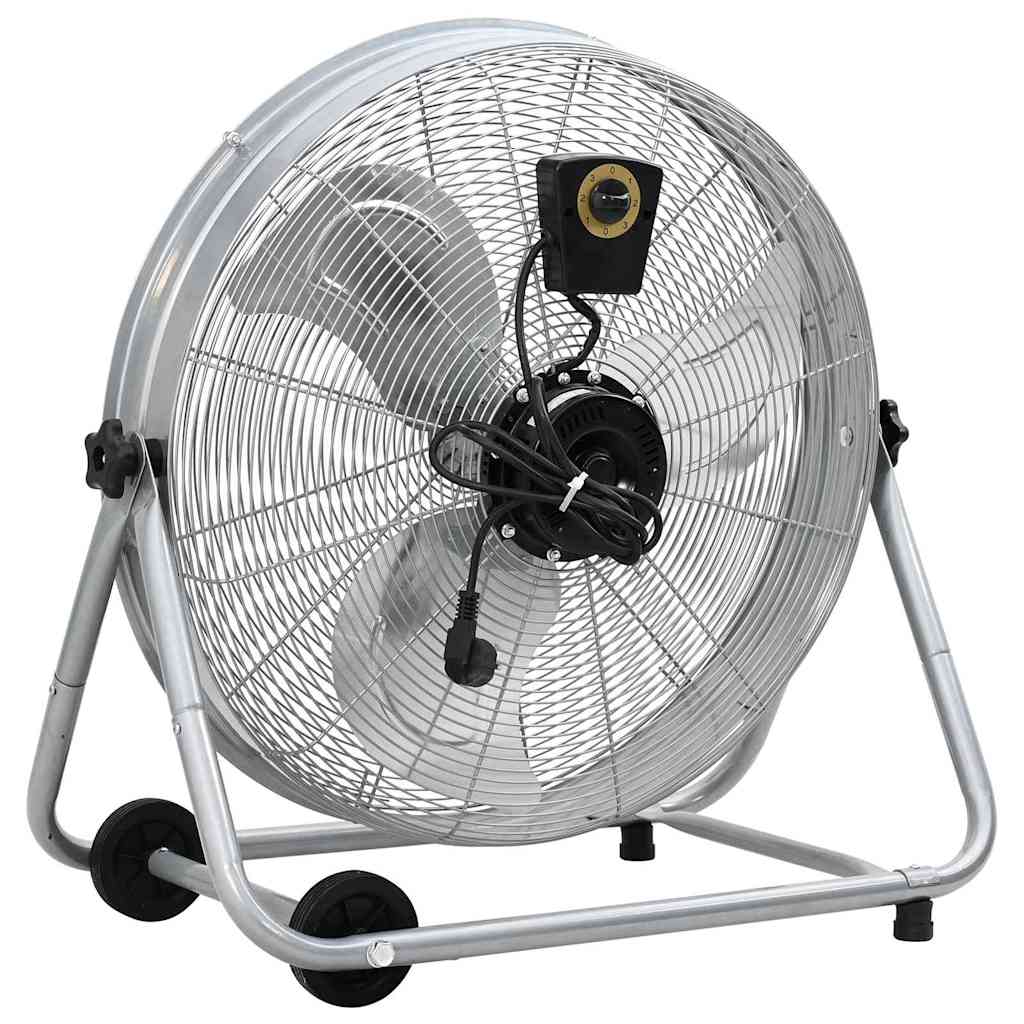 vidaXL Ventilador de tambor com roda Prateado 73 x 42 x 70 cm Alumínio