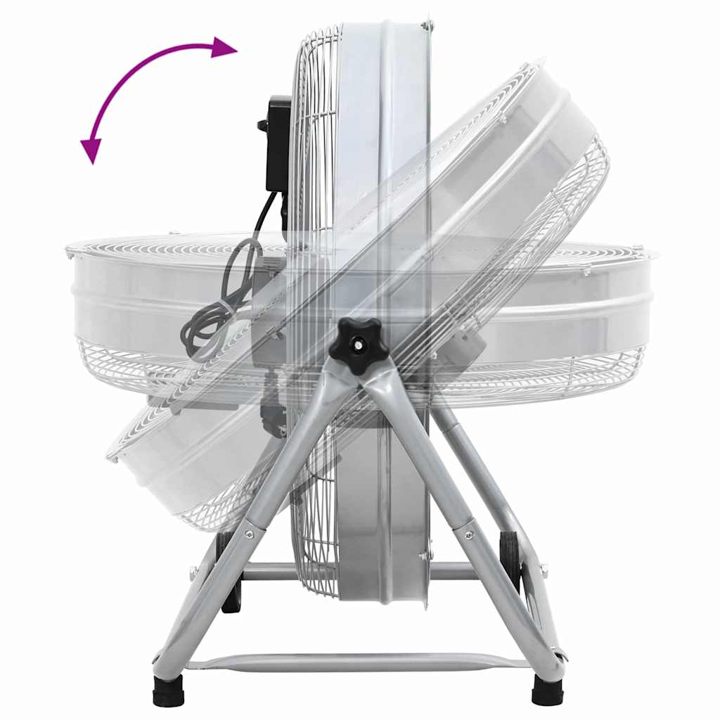 vidaXL Ventilador de tambor com roda Prateado 73 x 42 x 70 cm Alumínio