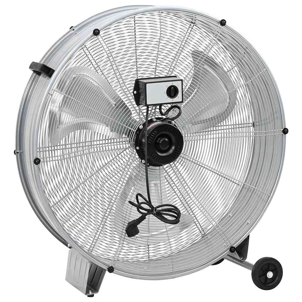 vidaXL Ventilador de tambor com roda Prateado 79 x 37 x 82 cm Alumínio