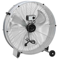 vidaXL Ventilador de tambor com roda Prateado 79 x 37 x 82 cm Alumínio