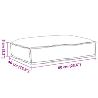 vidaXL Almofada Floral Multicolor 60 x 40 x 8 cm Tecido Oxford