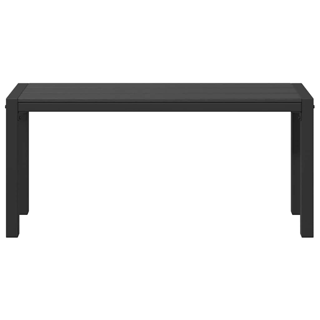 vidaXL Banco de jardim Preto 100 x 28 x 45cm Aço