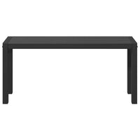 vidaXL Banco de jardim Preto 100 x 28 x 45cm Aço