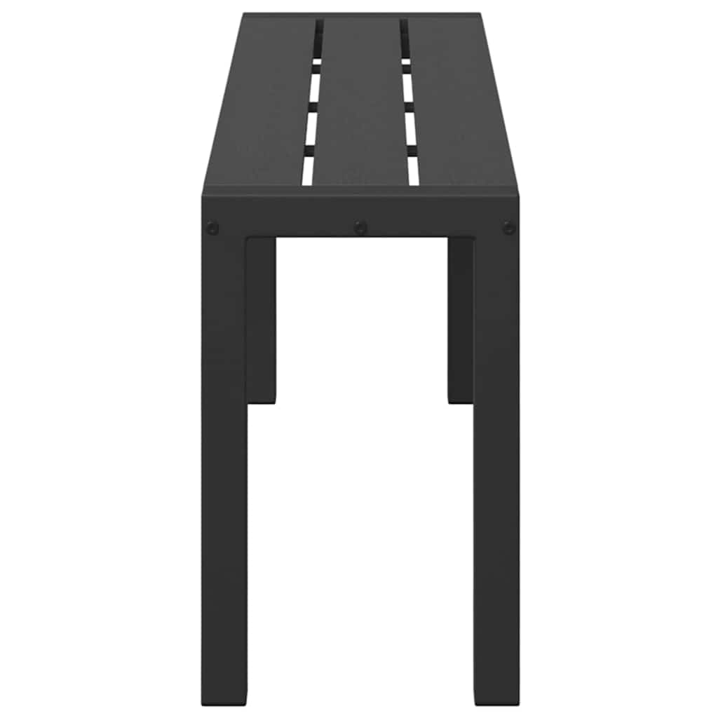 vidaXL Banco de jardim Preto 100 x 28 x 45cm Aço