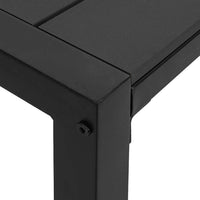 vidaXL Banco de jardim Preto 100 x 28 x 45cm Aço