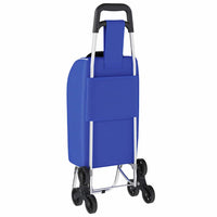 vidaXL Carrinho de Compras Azul 39,5 x 33 x 93 cm Tecido Oxford