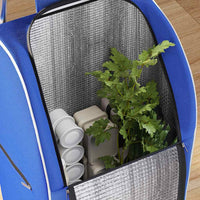 vidaXL Carrinho de Compras Azul 39,5 x 33 x 93 cm Tecido Oxford