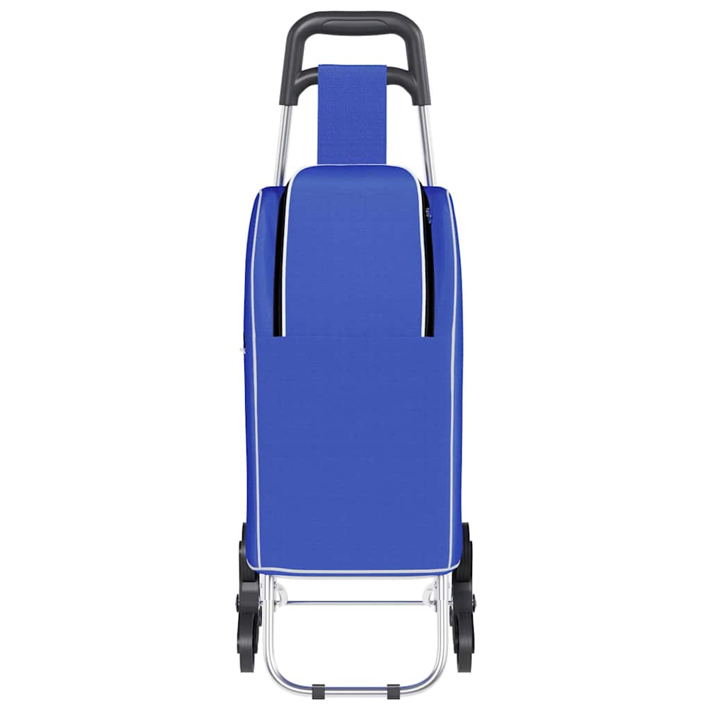 vidaXL Carrinho de Compras Azul 39,5 x 33 x 93 cm Tecido Oxford