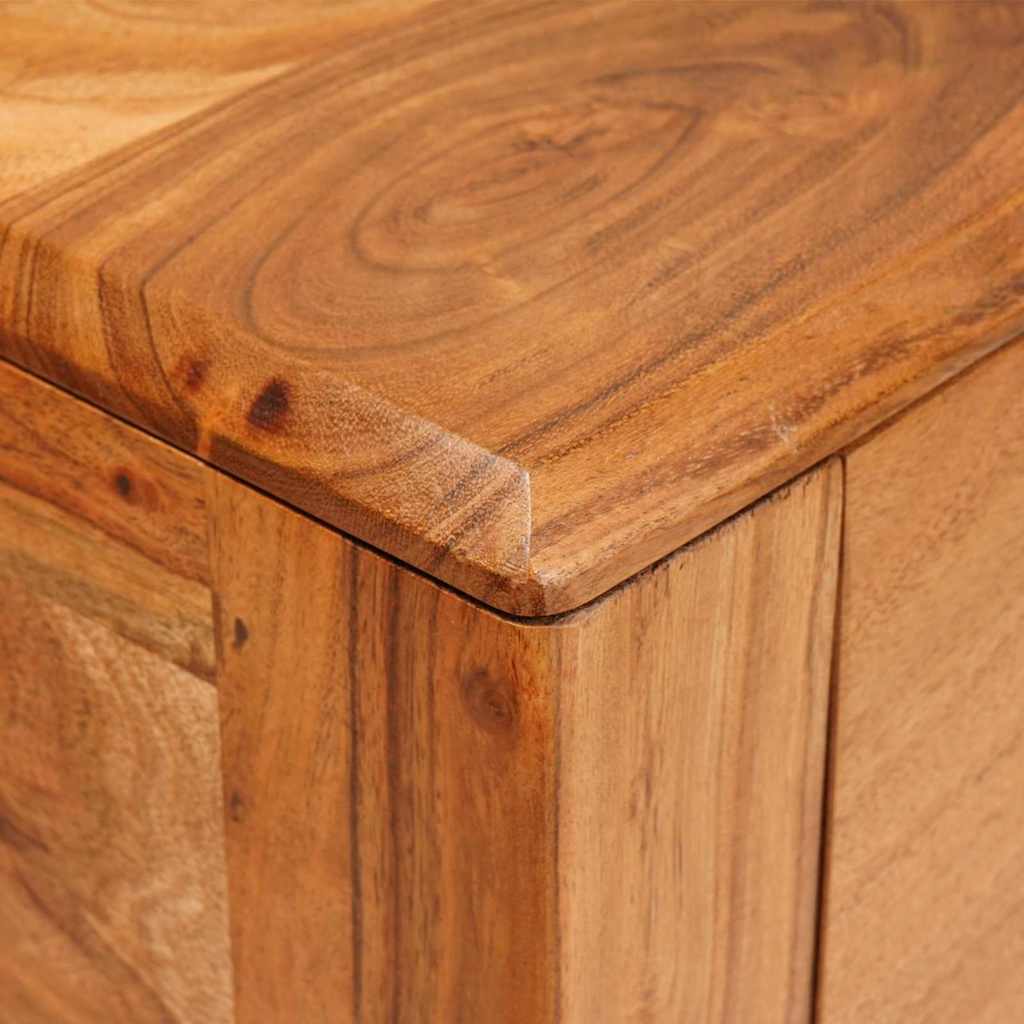 vidaXL Aparador Castanho 110 x 30 x 80 cm Madeira Sólida de Acácia
