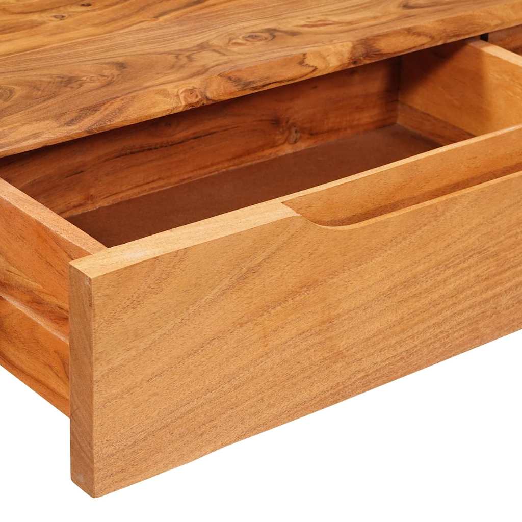 vidaXL Aparador Castanho 110 x 30 x 80 cm Madeira Sólida de Acácia