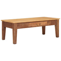 vidaXL Mesa de centro com gaveta Castanho 110 x 55 x 40 cm