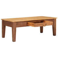 vidaXL Mesa de centro com gaveta Castanho 110 x 55 x 40 cm