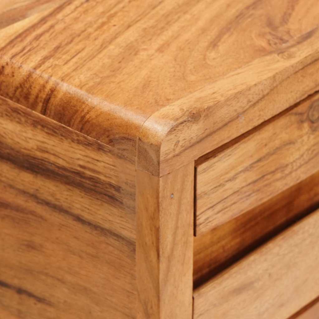 vidaXL Aparador Castanho 110 x 30 x 80 cm Madeira Sólida de Acácia