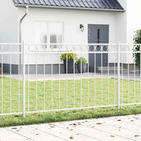 vidaXL Cerca de jardim em aço 1,81 x 0,8 m, preta