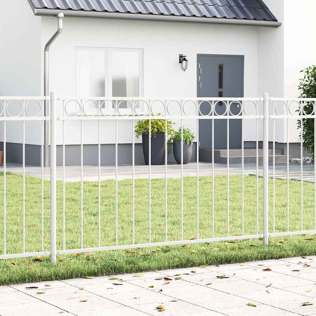 vidaXL Cerca de jardim em aço 1,81 x 0,8 m, preta