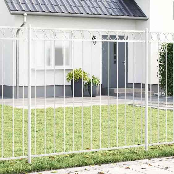 vidaXL Cerca de jardim em aço 1,81 x 0,8 m, preta