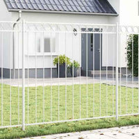 vidaXL Cerca de jardim em aço 1,81 x 0,8 m, preta