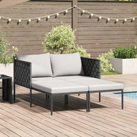 vidaXL Cama de Sol Antracite 153 x 115 x 69.5 cm Aço revestido a pó