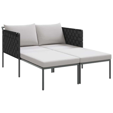 vidaXL Cama de Sol Antracite 153 x 115 x 69.5 cm Aço revestido a pó