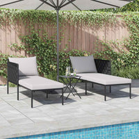 vidaXL Cama de Sol Antracite 153 x 115 x 69.5 cm Aço revestido a pó