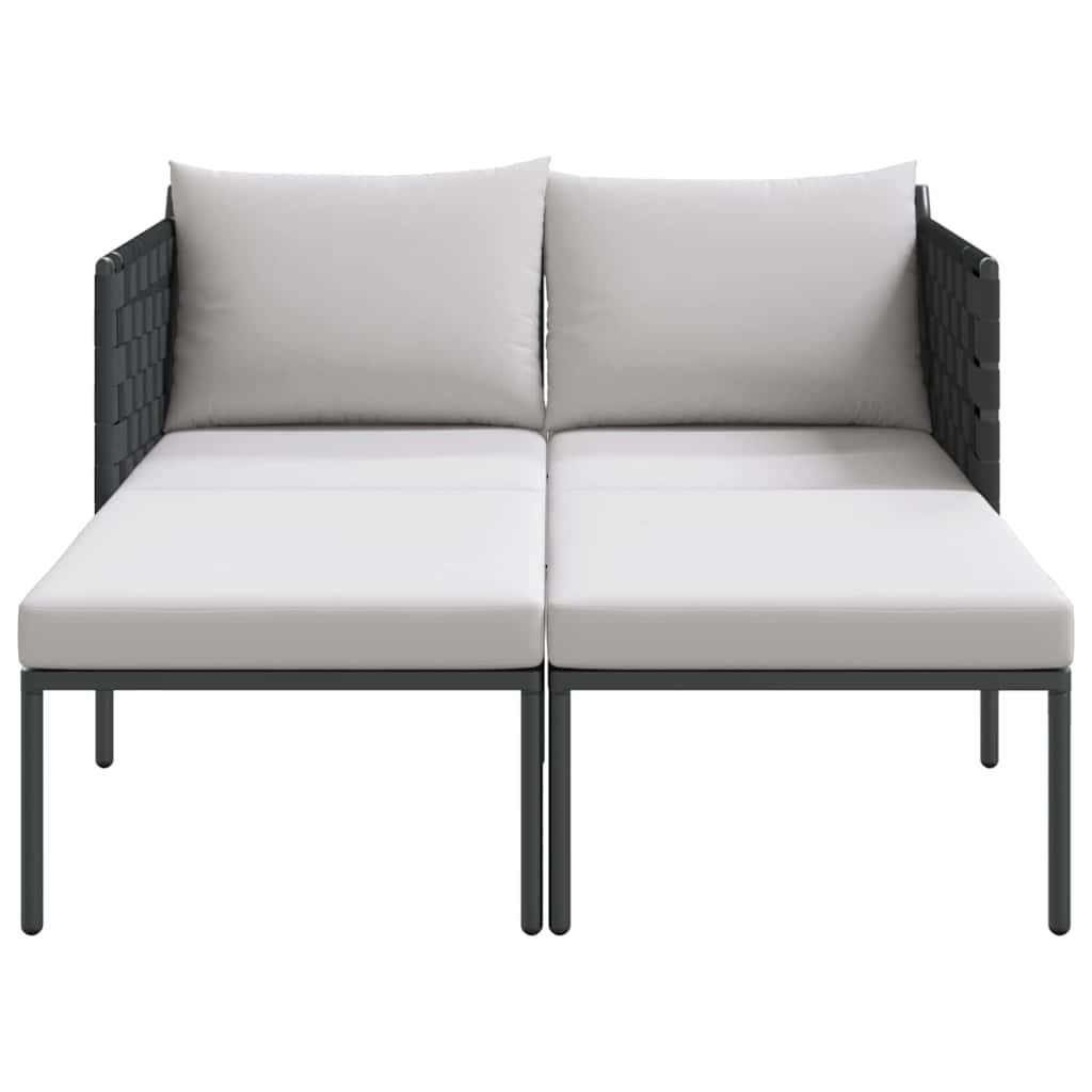 vidaXL Cama de Sol Antracite 153 x 115 x 69.5 cm Aço revestido a pó