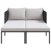 vidaXL Cama de Sol Antracite 153 x 115 x 69.5 cm Aço revestido a pó