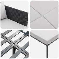 vidaXL Cama de Sol Antracite 153 x 115 x 69.5 cm Aço revestido a pó