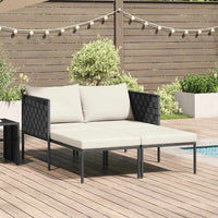 vidaXL Cama de Sol Antracite 153 x 115 x 69.5 cm Aço revestido a pó