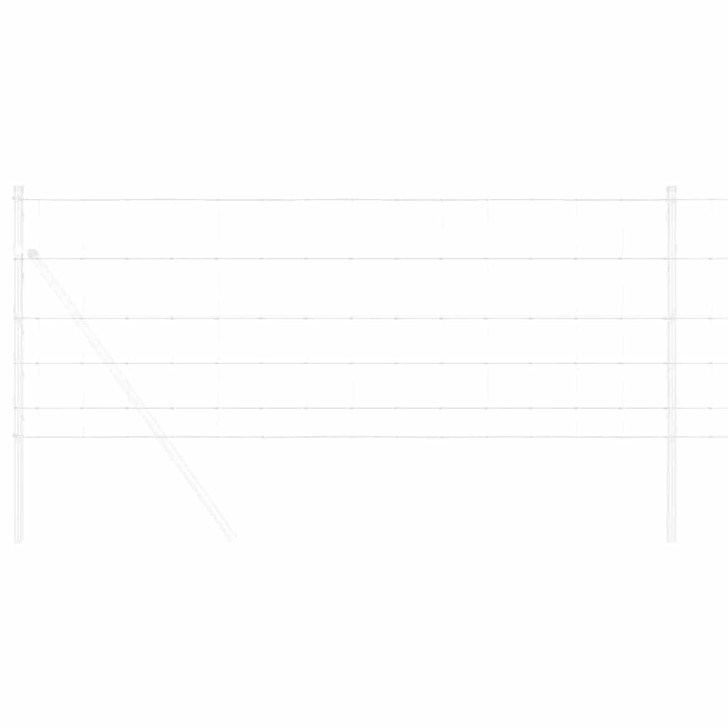 vidaXL Cerca de campo Prateado 25 x 0,8 m Aço galvanizado