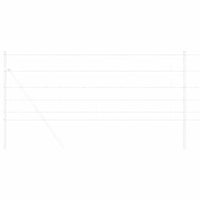 vidaXL Cerca de campo Prateado 25 x 0,8 m Aço galvanizado
