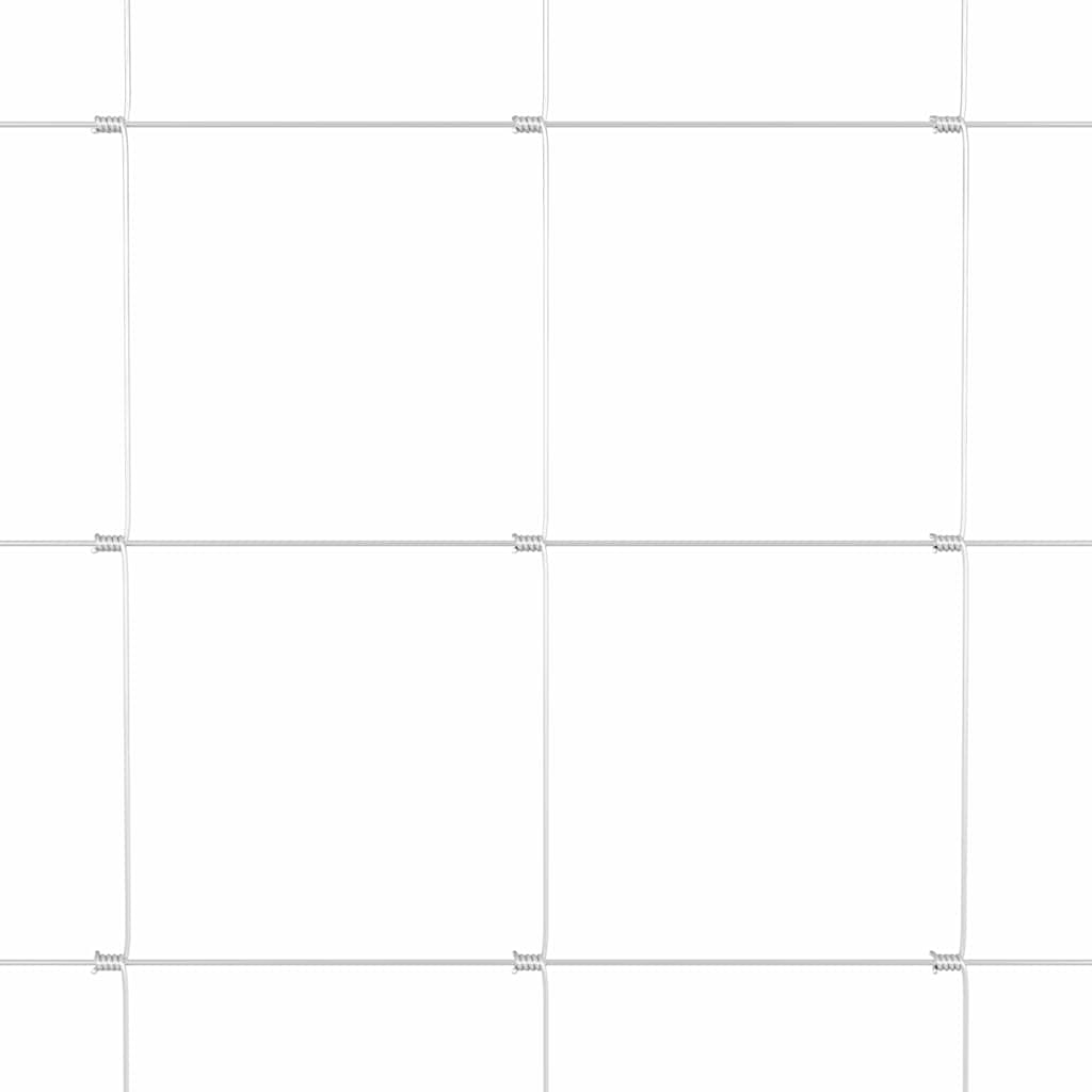 vidaXL Cerca de campo Prateado 25 x 0,8 m Aço galvanizado