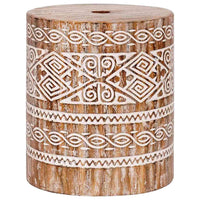 vidaXL Base para chapéu de sol Branco Lavado Ø34 x 40 cm