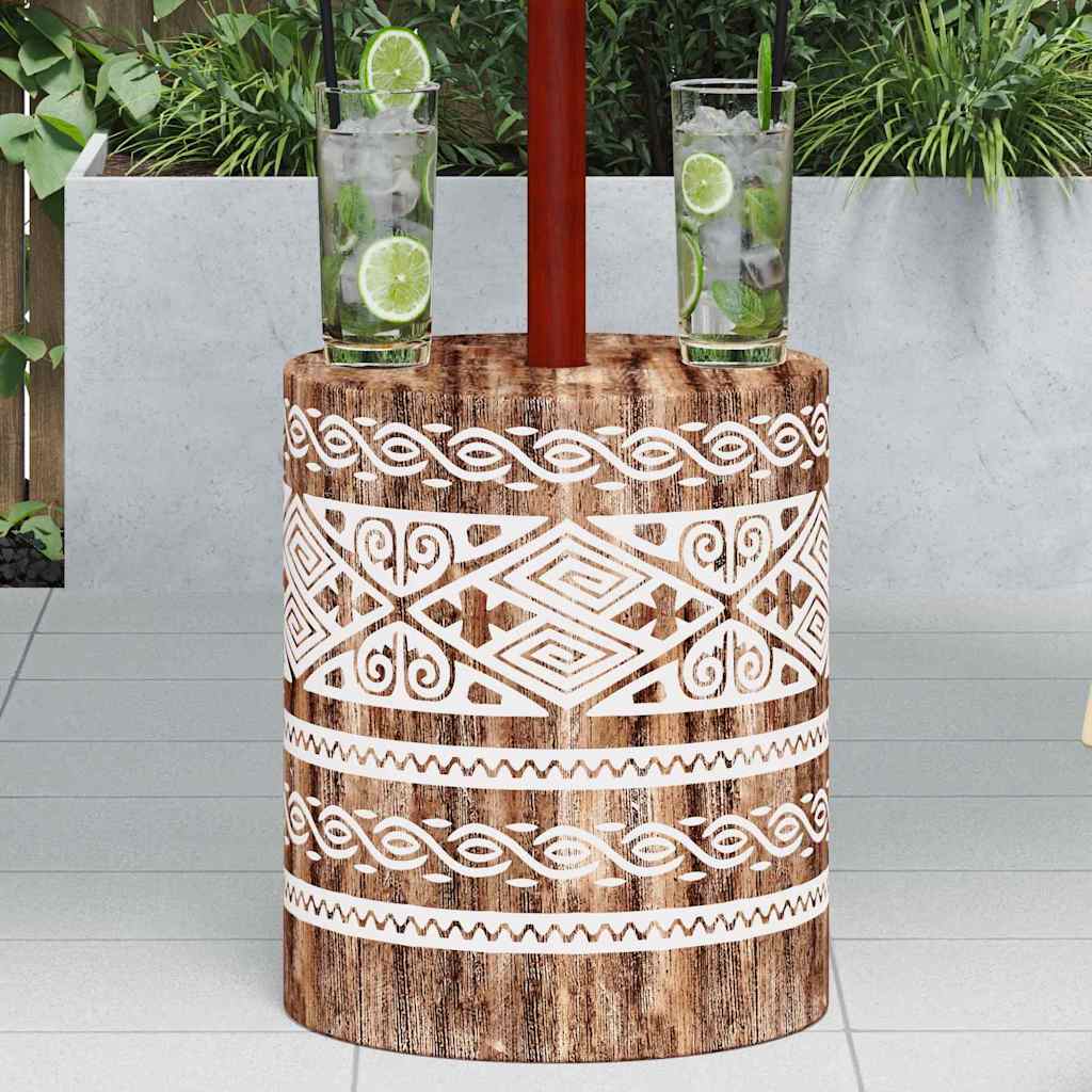 vidaXL Base para chapéu de sol Branco Lavado Ø34 x 40 cm