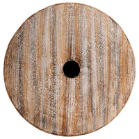 vidaXL Base para chapéu de sol Branco Lavado Ø34 x 40 cm