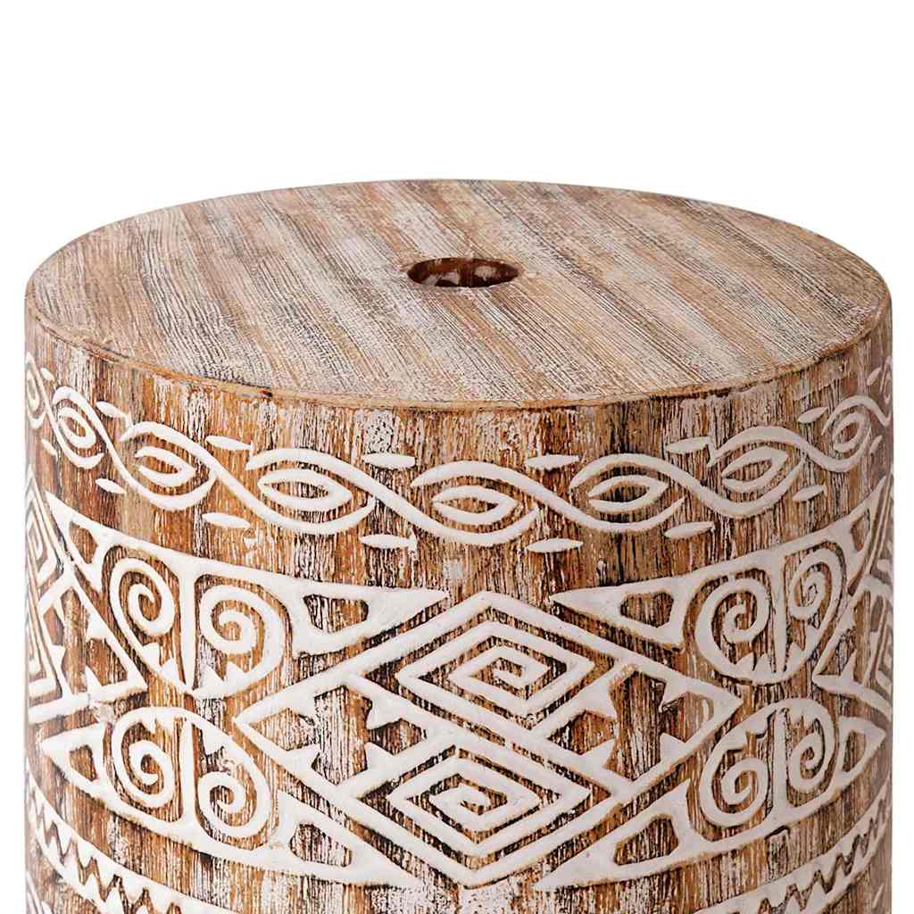 vidaXL Base para chapéu de sol Branco Lavado Ø34 x 40 cm