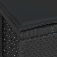 vidaXL Conjunto de Jantar para Jardim Preto vime PE